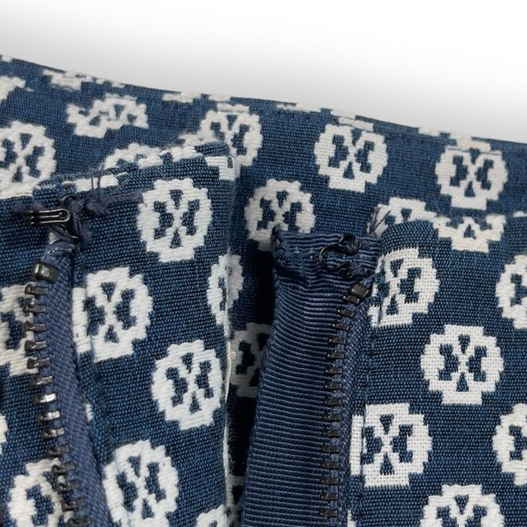 Anthropologie Maeve Fourth Street Swing Blue Pattern Skirt Womens Size 10 - Picture 7 of 13